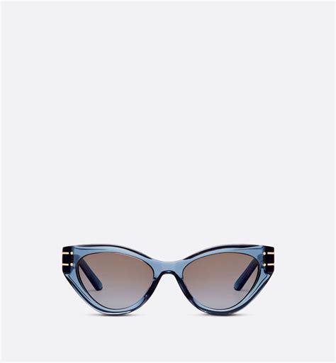 DiorSignature B7I Transparent Blue Butterfly Sunglasses 